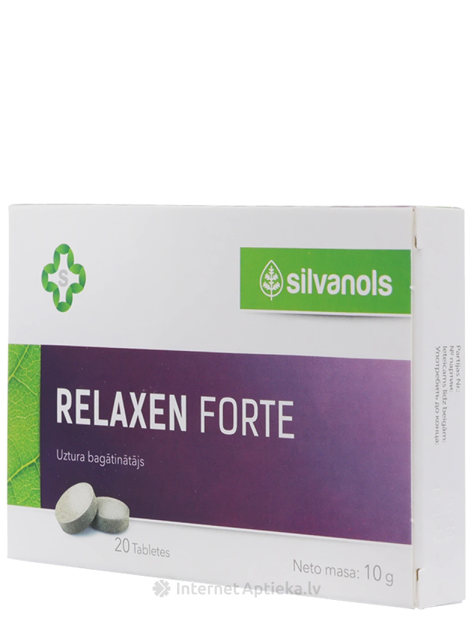 Silvanols Relaxen Forte, 20 tabletes | internetaptieka.lv