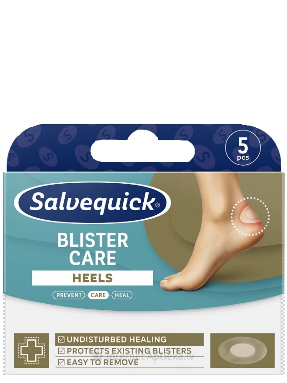 SALVEQUICK Blister Care plāksteri tulznu kopšanai papēžiem, 5 gb. | internetaptieka.lv