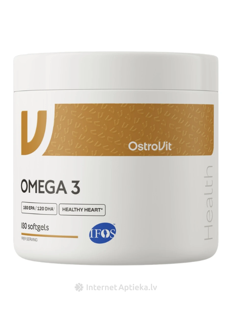 OstroVit Omega-3 kapsulas, 180 gb. | internetaptieka.lv