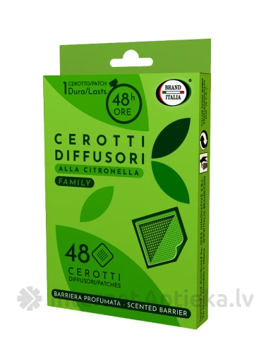 BRAND ITALIA plāksteri odu atbaidīšanai Family Citronella, 48 gb. | internetaptieka.lv
