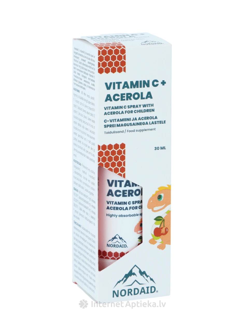 NORDAID C Vitamiin + Acerola Sprei, 30 ml | internetaptieka.lv