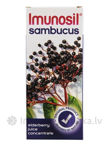 Imunosil Sambucus бальзам - фруктовый сок бузины, 100 мл | internetaptieka.lv