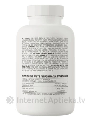 OstroVit Mg + B6 tabletės, 90 vnt. | internetaptieka.lv