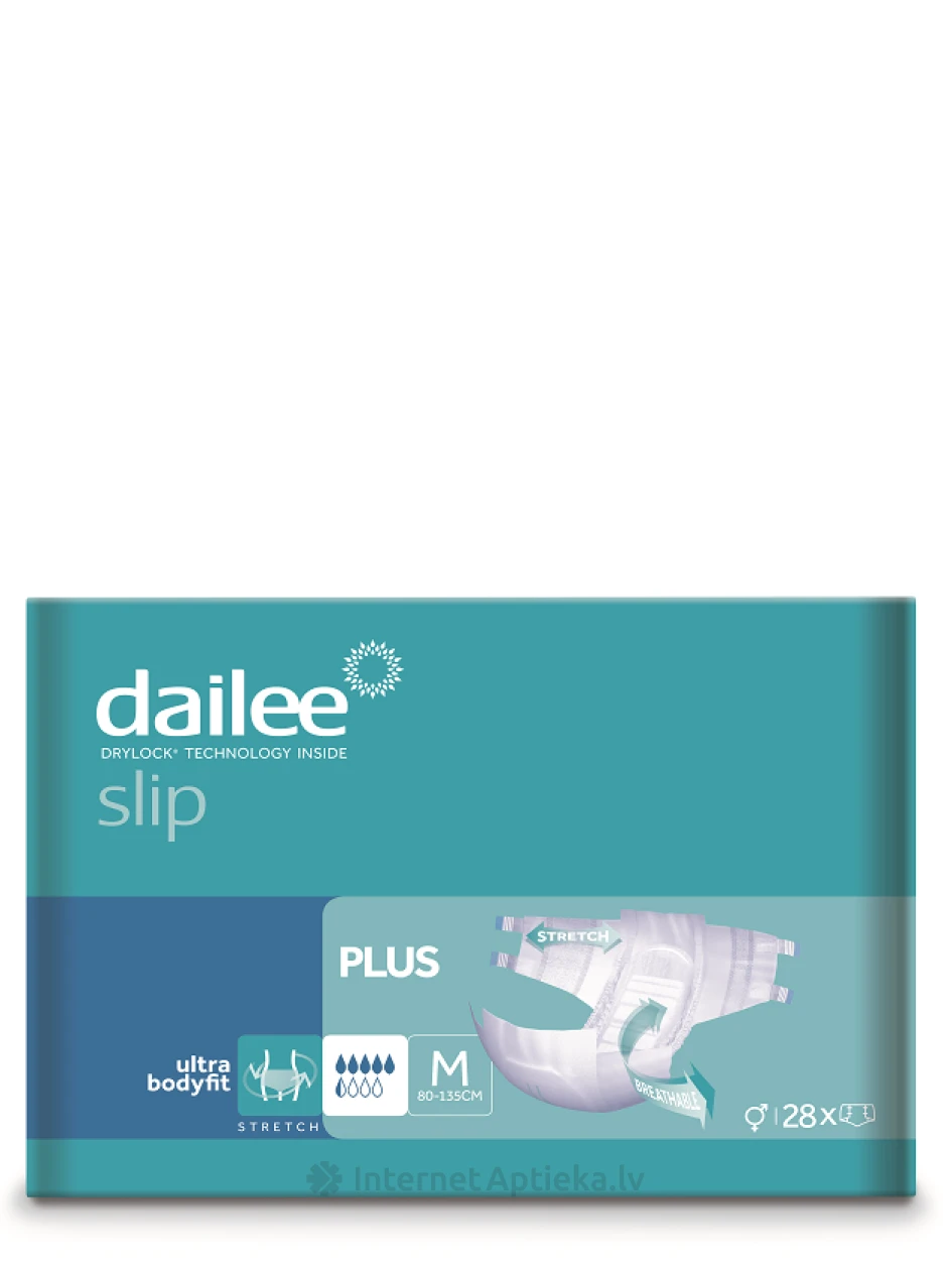 Dailee Slip Plus mähkmed M, 28 tk. | internetaptieka.lv