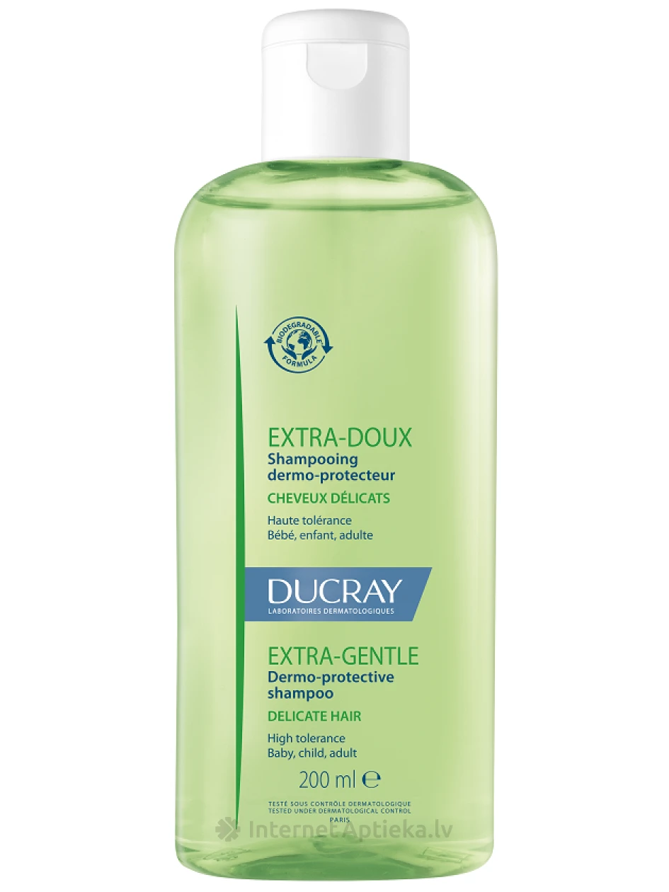 Ducray Extra-gentle мягкий шампунь, 200 мл | internetaptieka.lv