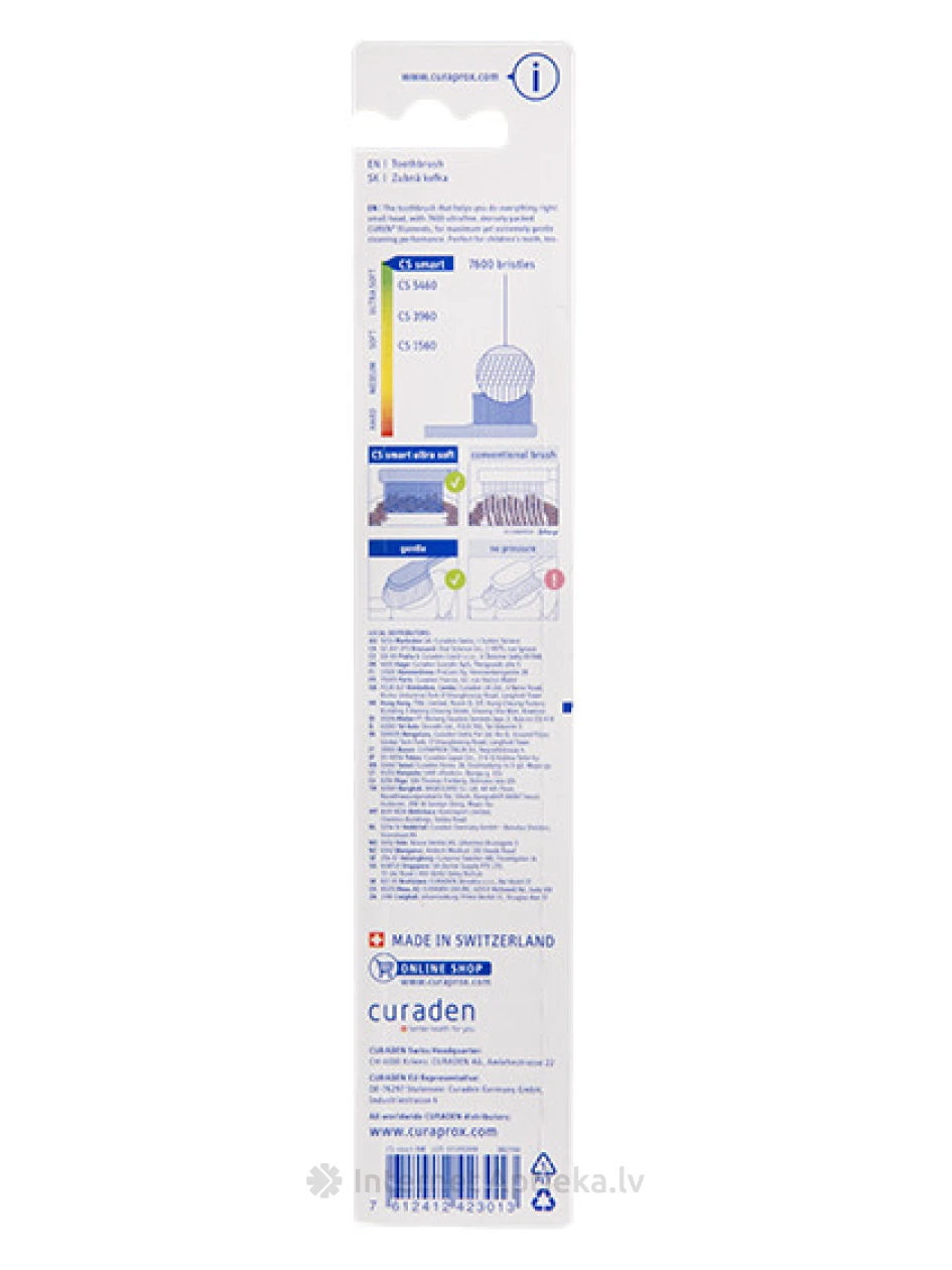 Curaprox Smart ultra soft CS 7600, bērnu zobu suka, 1 gb. | internetaptieka.lv