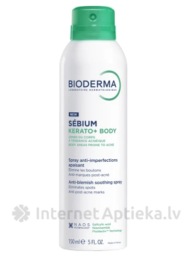 BIODERMA Sébium Kerato+ Body спрей, 150 мл | internetaptieka.lv