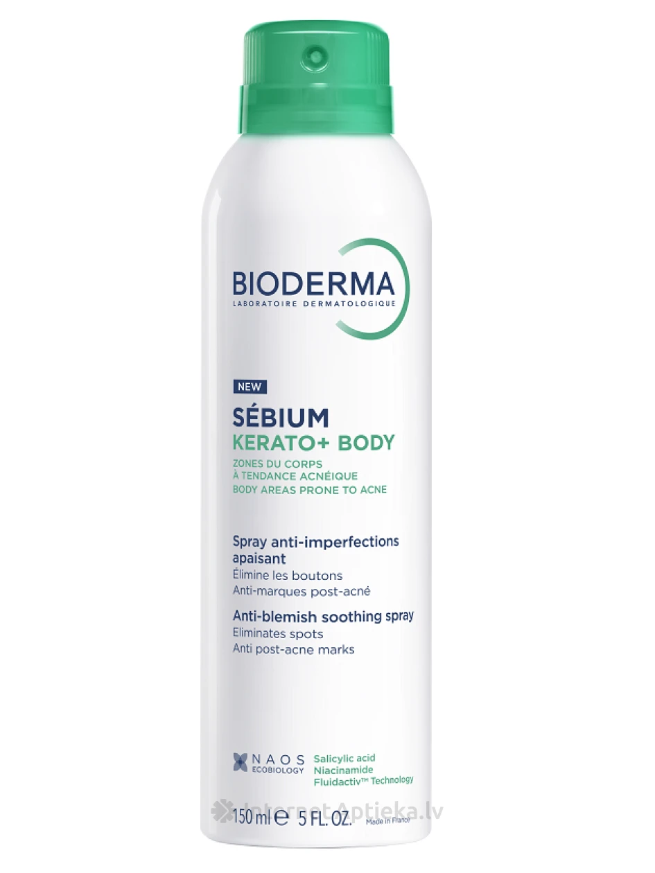 BIODERMA Sébium Kerato+ Body спрей, 150 мл | internetaptieka.lv