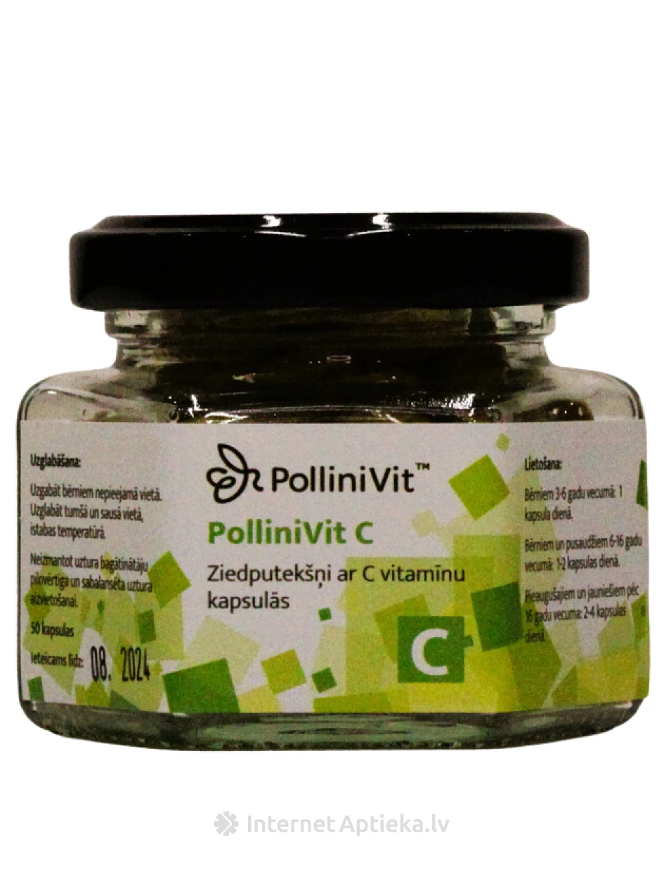 Pollinivit C-vitamiin, 50 kapslit | internetaptieka.lv