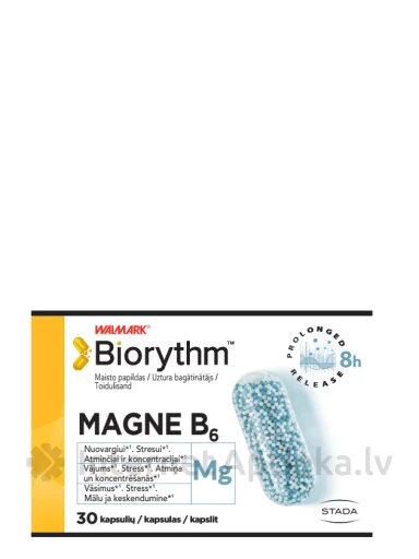 BIORYTHM MAGNE B6, 30 kapslit | internetaptieka.lv
