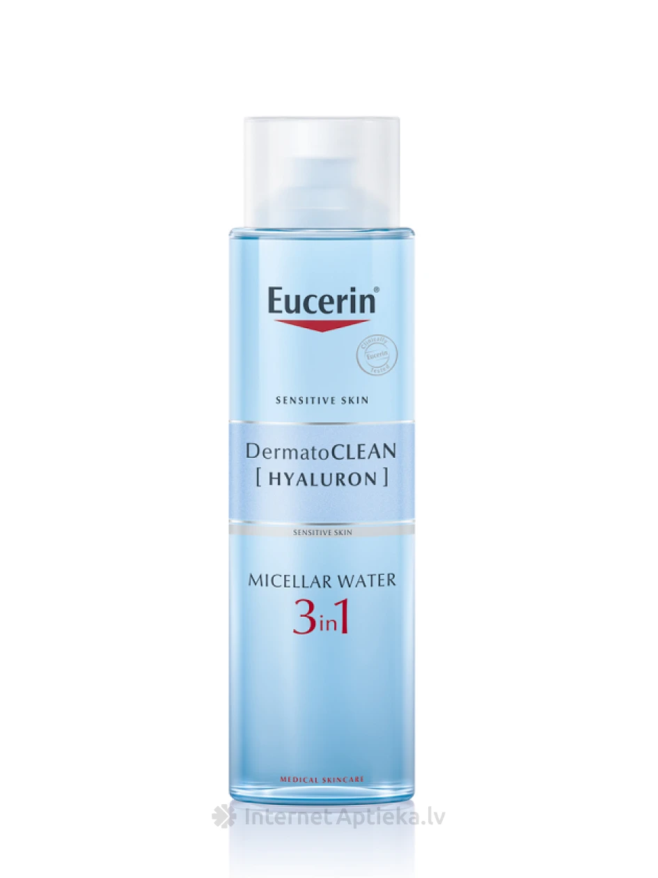 Eucerin dermatoclean hyaluron micelārais ūdens 3in1, 400 ml | internetaptieka.lv