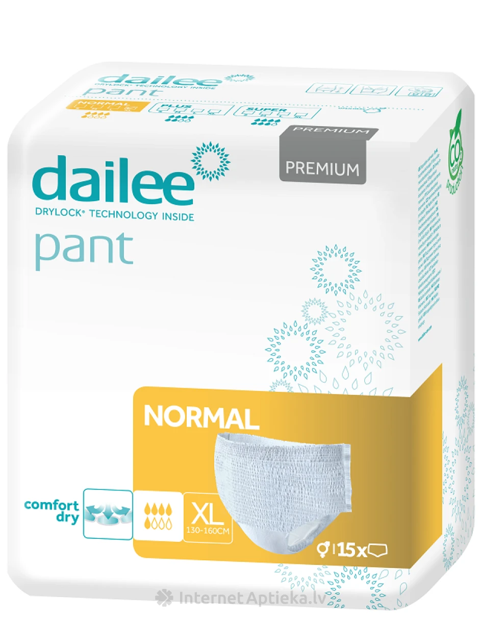 Dailee Pant Premium Normal подгузники XL izmērs, 15 шт. | internetaptieka.lv