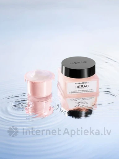 LIERAC HYDRAGENIST mitrinošs krēms normālai un sausai sejas ādai, refils, 50 ml | internetaptieka.lv