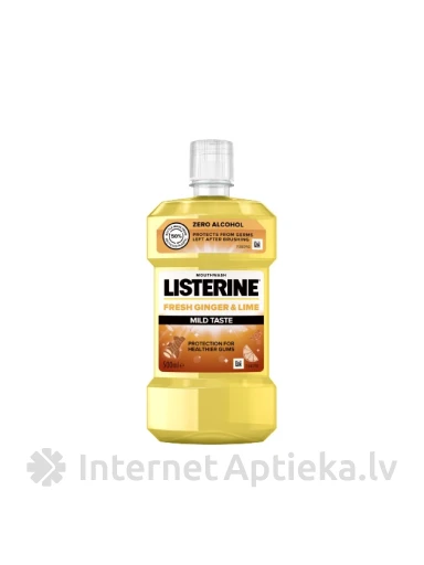 LISTERINE Fresh Ginger&Lime Mild Taste ополаскиватель для полости рта, 500 мл | internetaptieka.lv