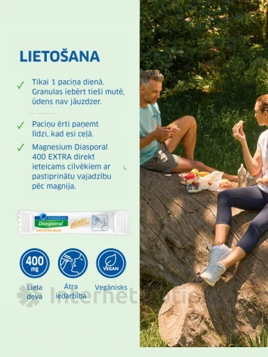 Magnesium-Diasporal Extra Direkt 400 graanulid, apelsin, 20 pakki | internetaptieka.lv