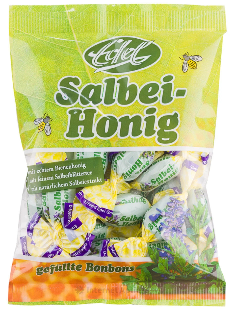 EDEL Salvijas karameles ar medu, 100 g | internetaptieka.lv
