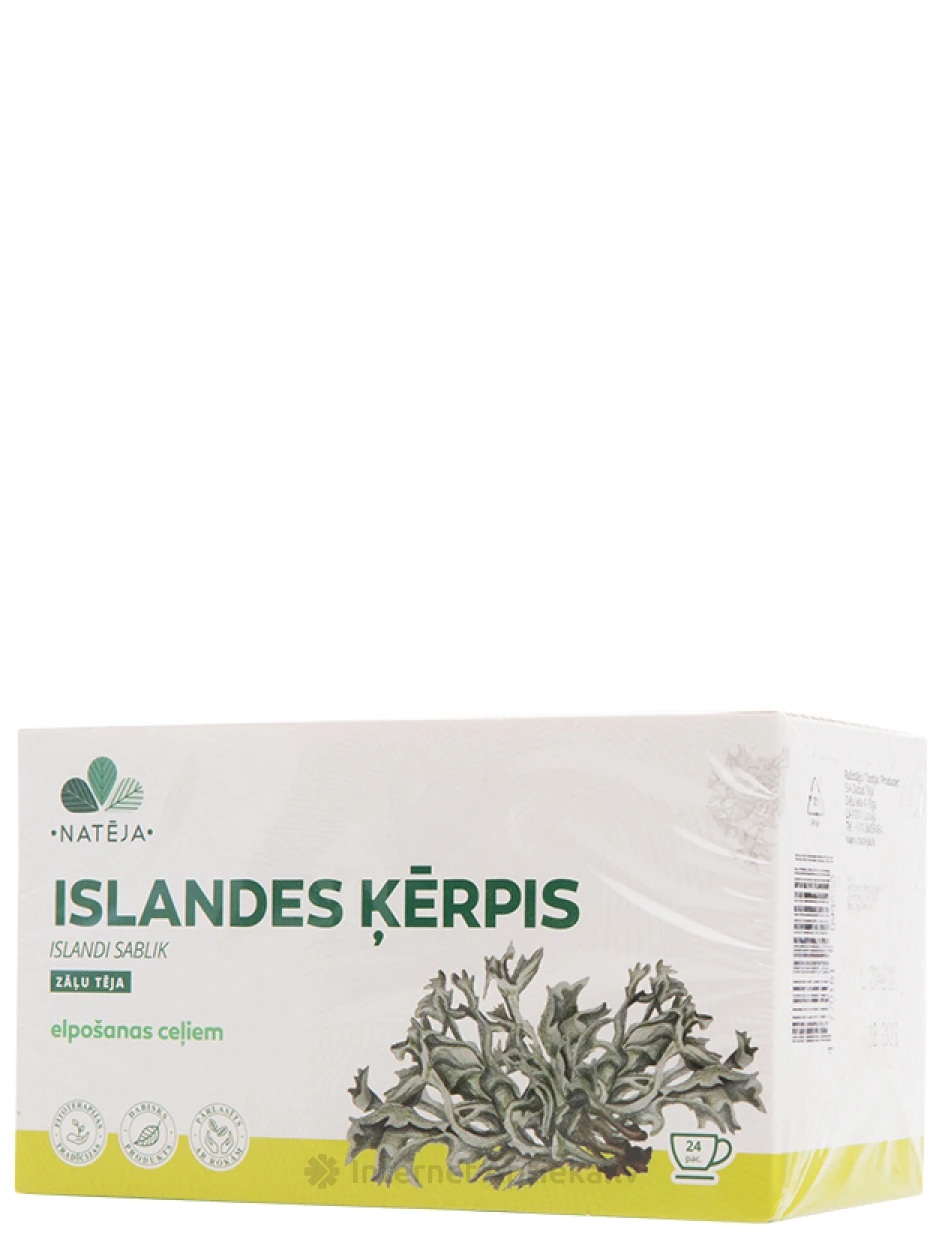 Natēja Islandes ķērpja tēja, 24 paciņas | internetaptieka.lv