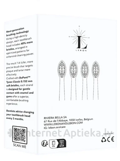LEBON Vahetatavad hambaharja pead, 4 tk | internetaptieka.lv