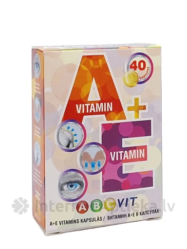A+E vitamiin ABC vitamiinid, 40 kapslit | internetaptieka.lv