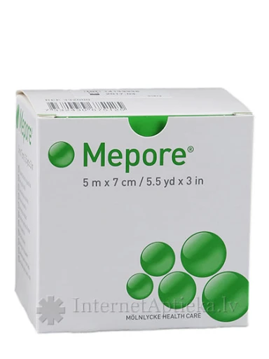 Mepore plaaster 5 m x 7 cm, 1 tk. | internetaptieka.lv