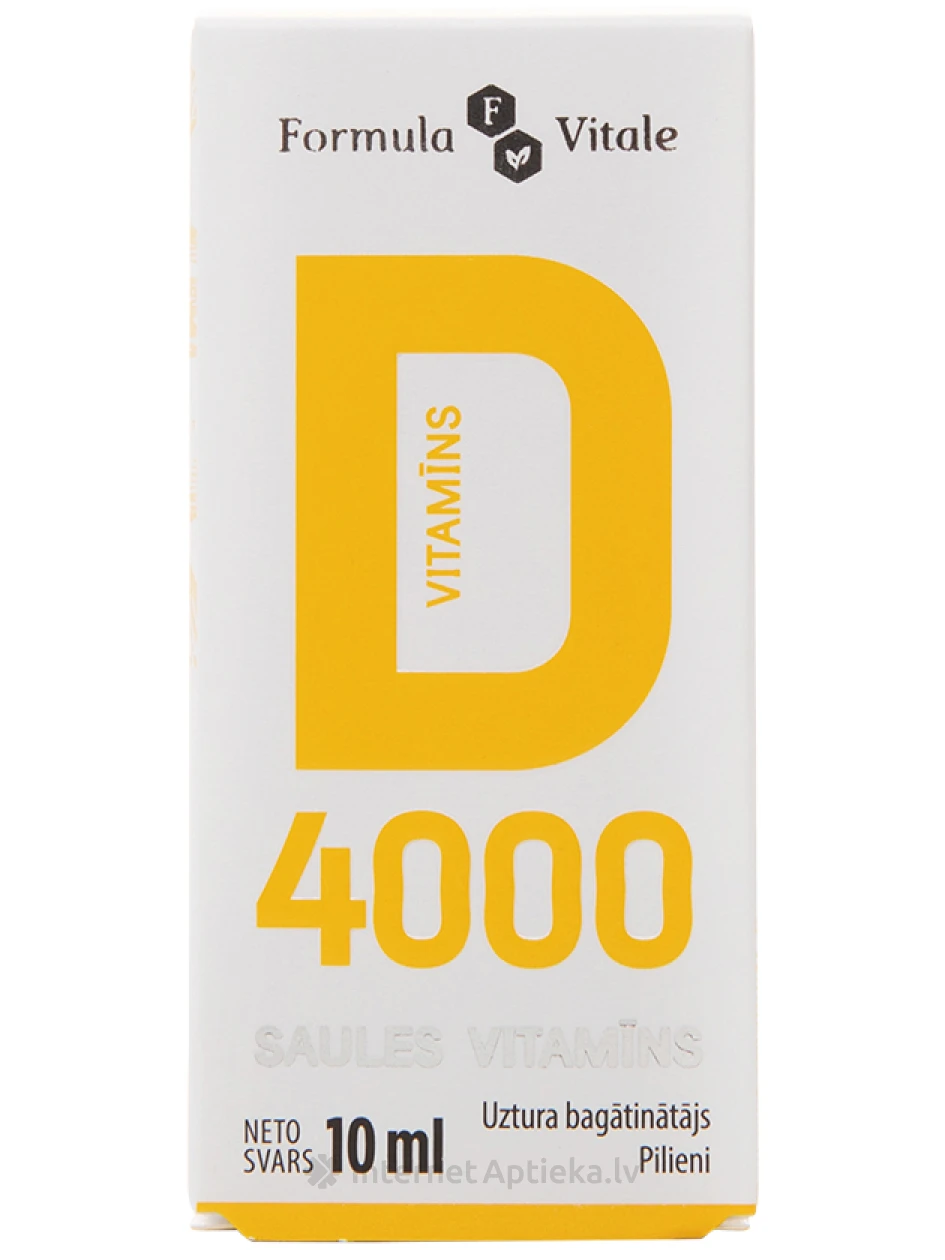 Formula Vitale витамин D 4000 капли, 10 мл | internetaptieka.lv