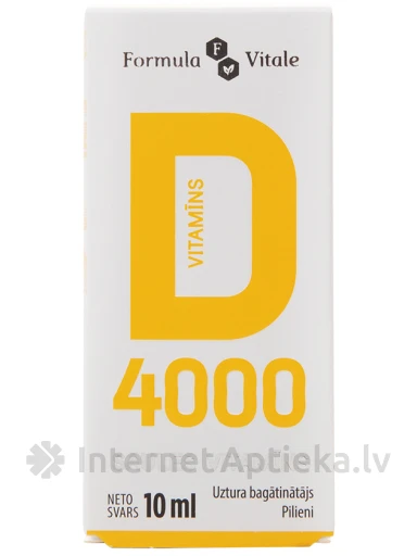 Formula Vitale D vitamīns 4000 pilieni, 10 ml | internetaptieka.lv