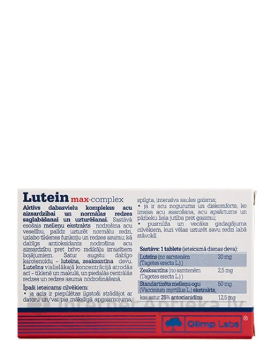 Olimp Labs Lutein max-complex, 30 tabletes | internetaptieka.lv