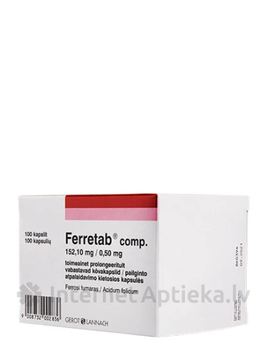 Ferretab comp., 100 kapsulas | internetaptieka.lv
