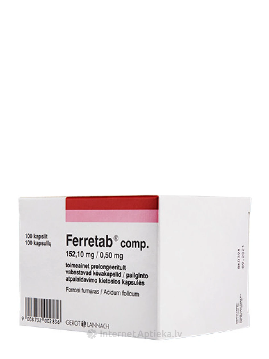 Ferretab comp., 100 kapsulas | internetaptieka.lv