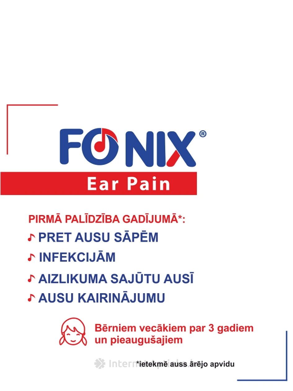 Fonixi kõrvavalu aerosool, 15 ml | internetaptieka.lv