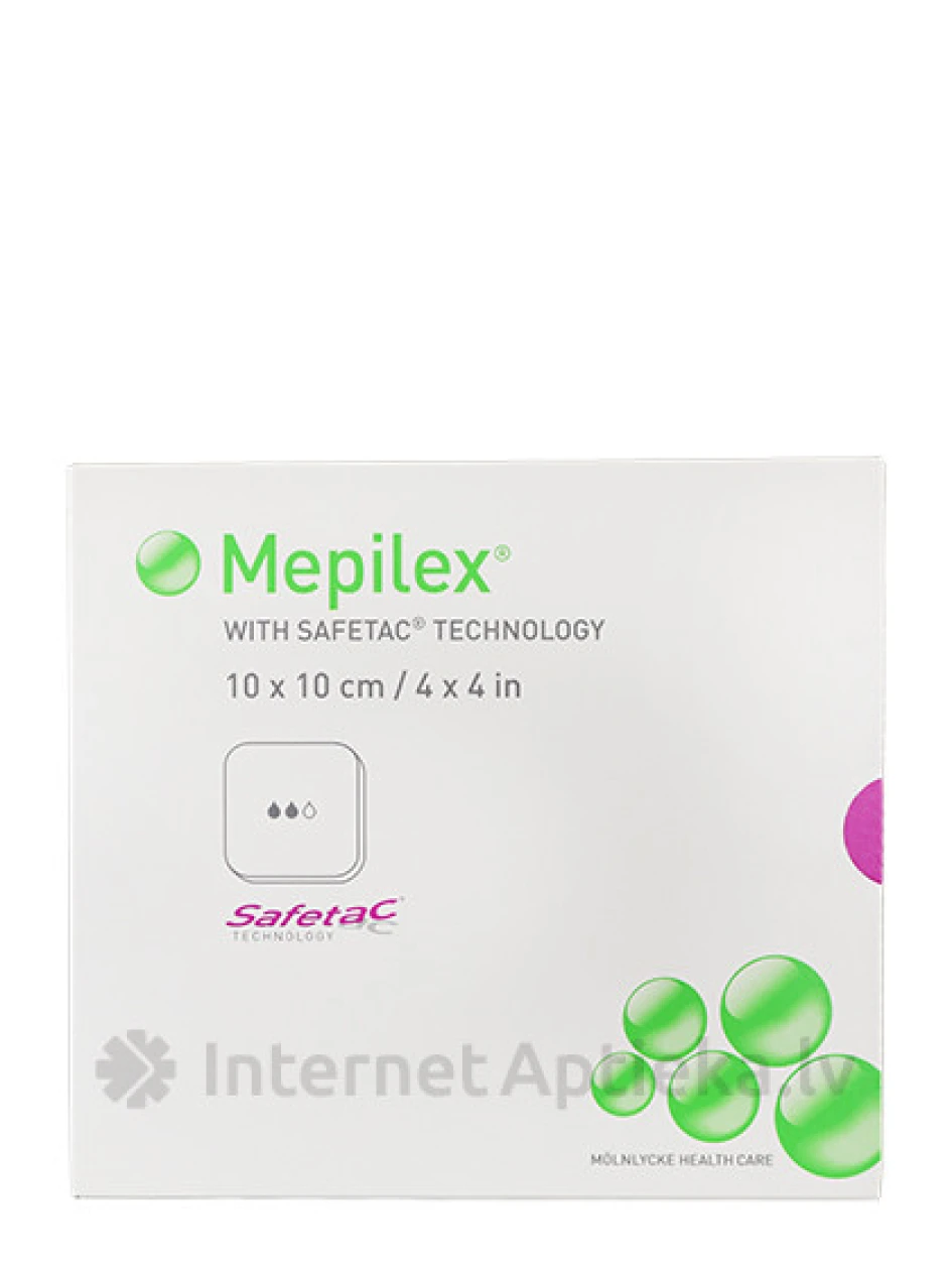 Mepilex plāksteri 10 x 10 cm, 5 gb. | internetaptieka.lv