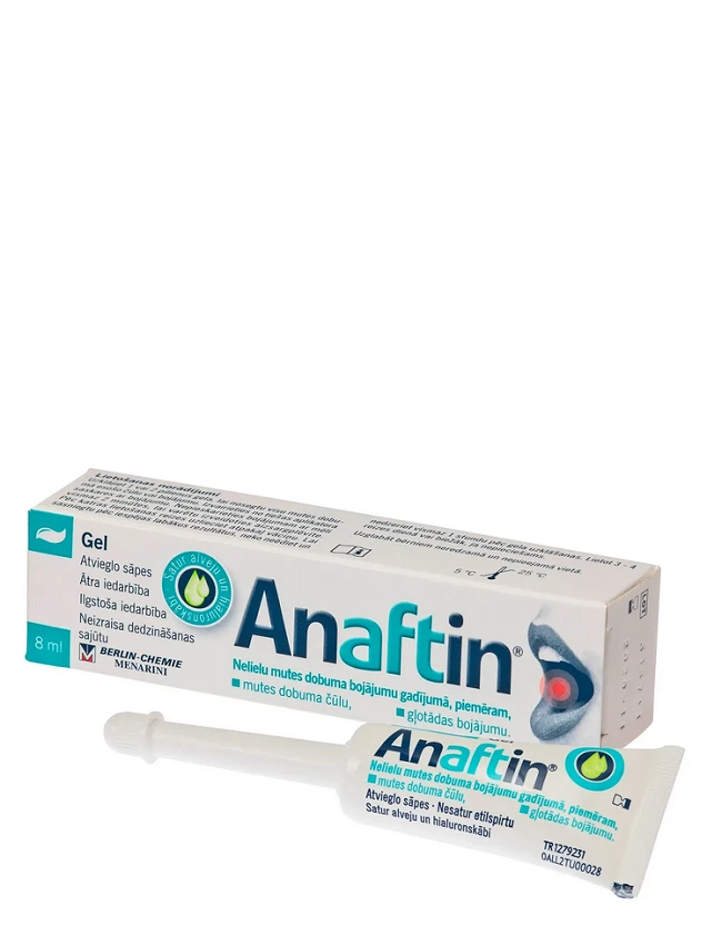Latvia product data sample: Anaftin gels mutes dobuma bojājumiem, 8 ml