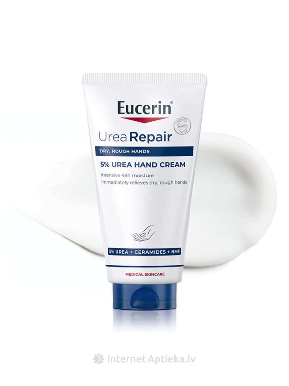 Eucerin Krēms rokām 5% Urea Repair Plus, 75 ml | internetaptieka.lv