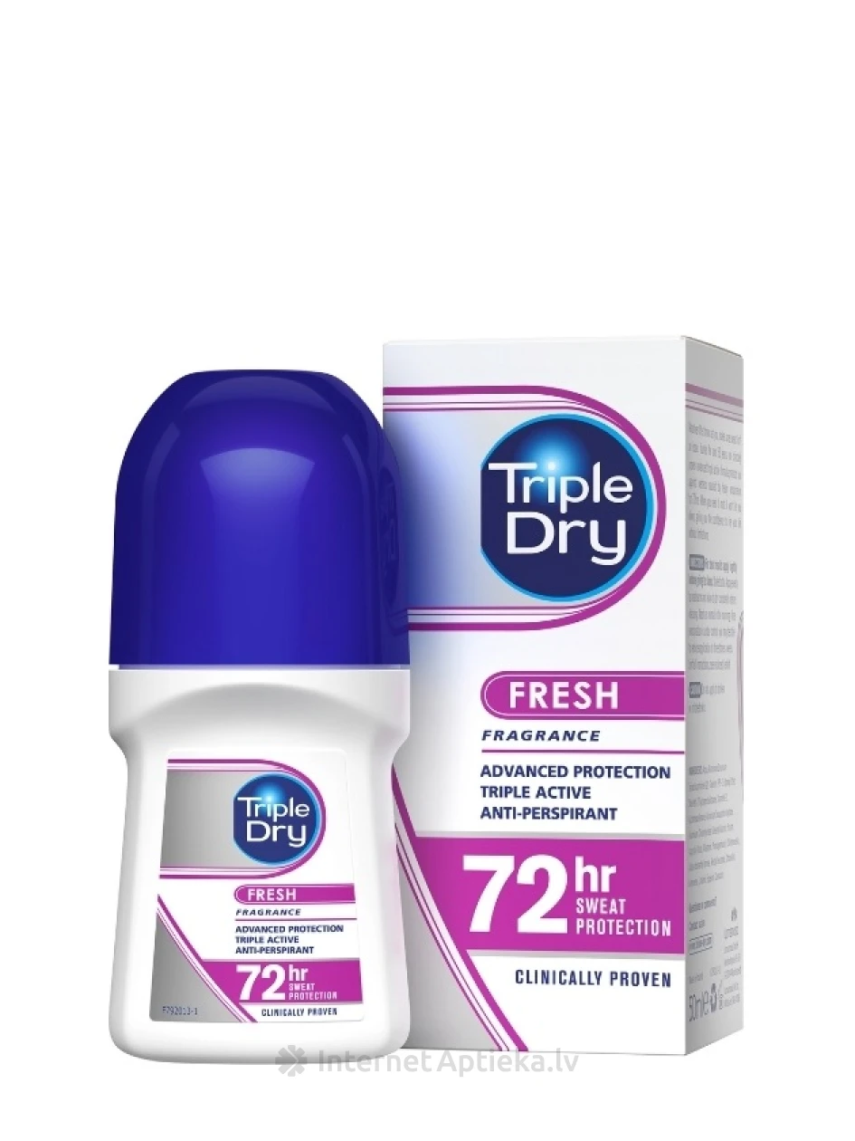 TRIPLE DRY rullītis antiperspirants FRESH, 50 ml | internetaptieka.lv