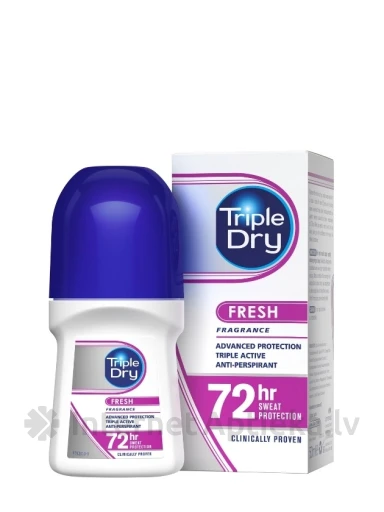 TRIPLE DRY rullītis antiperspirants FRESH, 50 ml | internetaptieka.lv