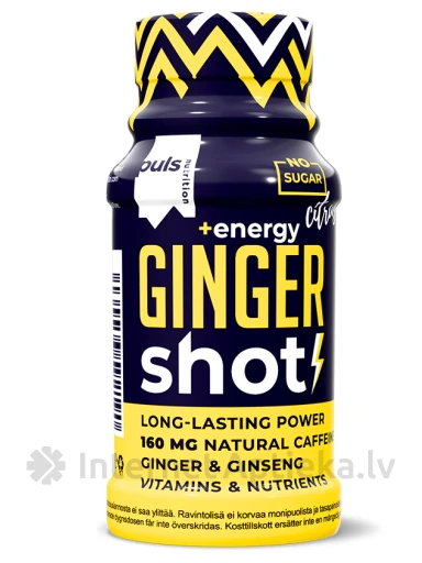 Puls energy šots ar ingveru, 60 ml | internetaptieka.lv