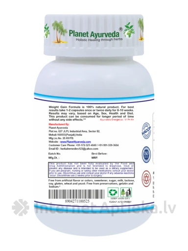 Planet Ayurveda® Weight Gain Formula, 60 kapsulas | internetaptieka.lv