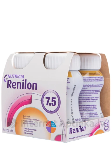 Nutricia Renilon 7.5 ar karameļu garšu, 4 x 125 ml | internetaptieka.lv
