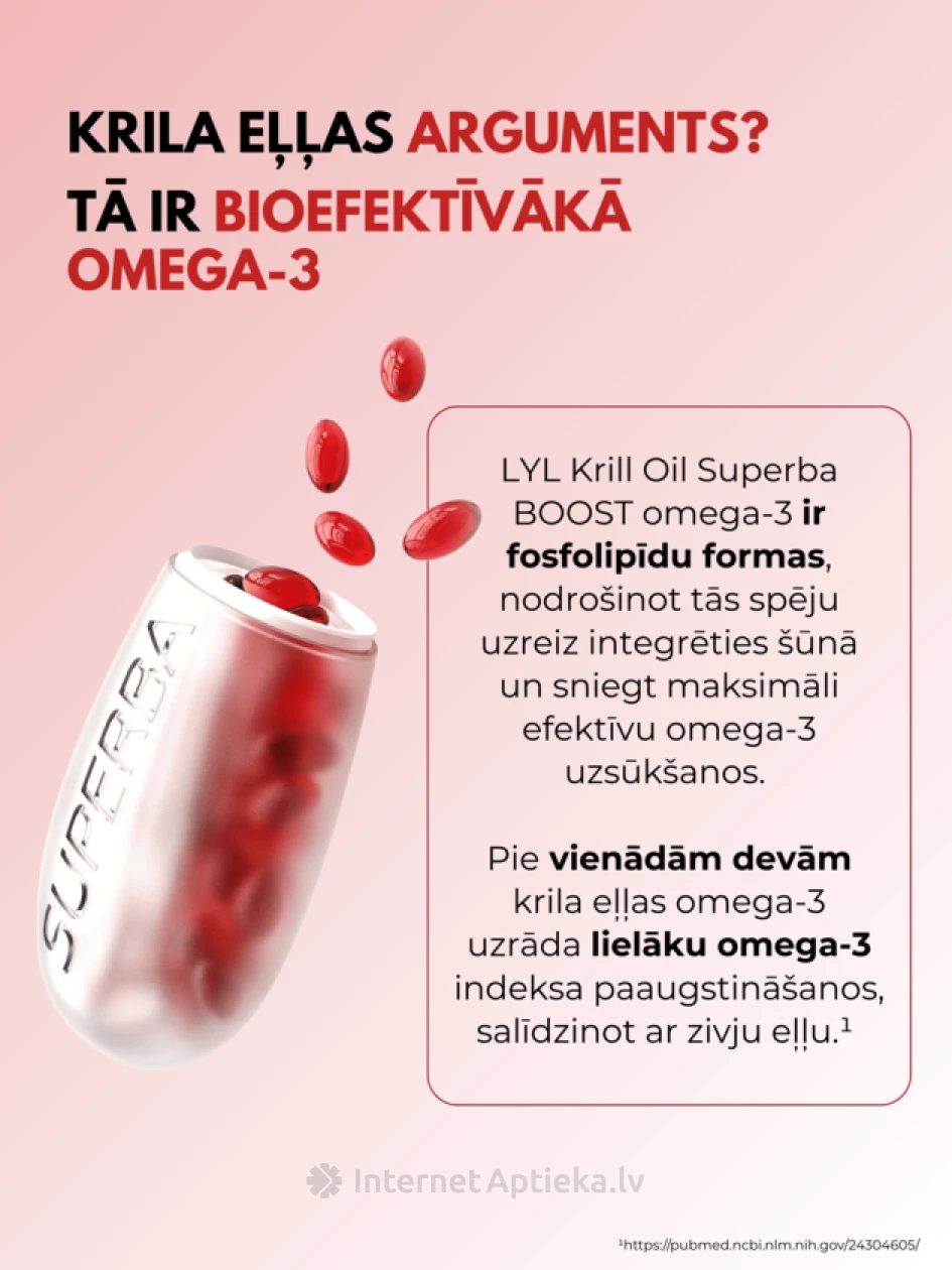 LYL Krill Oil Superba BOOST, 30 kapsulas | internetaptieka.lv