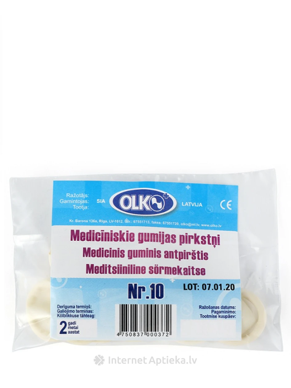 Olko резиновые напальчники, 10 шт. | internetaptieka.lv