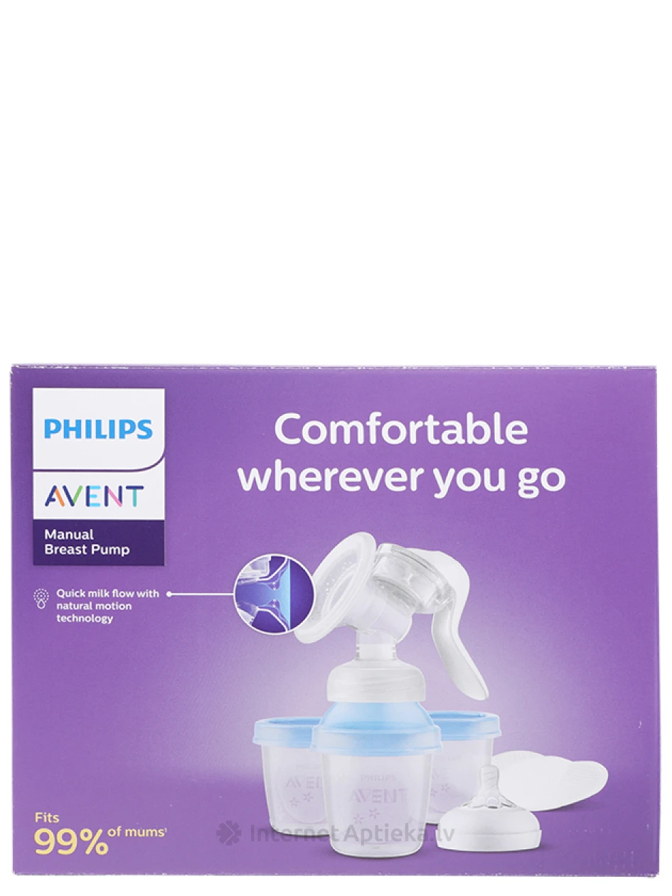 Philips Avent Lotus manuālais krūts piena sūknis ar trauciņiem, 1gb. | internetaptieka.lv