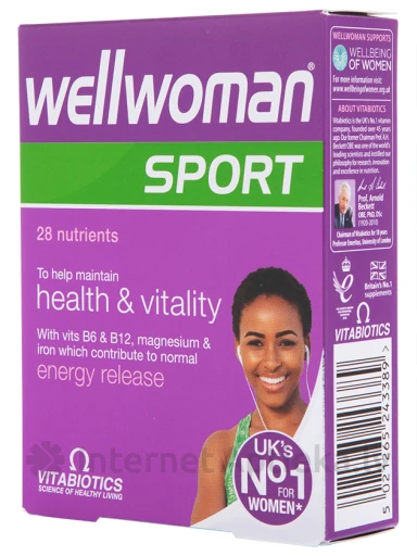 Vitabiotics Wellwoman Sport & Fitness витамины для женщин, 30 таблеток | internetaptieka.lv