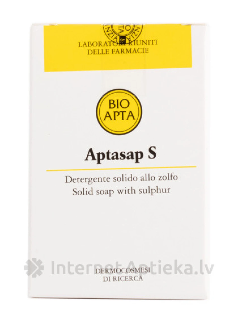 Bioapta Aptasap S мыло с серой, 100 г | internetaptieka.lv