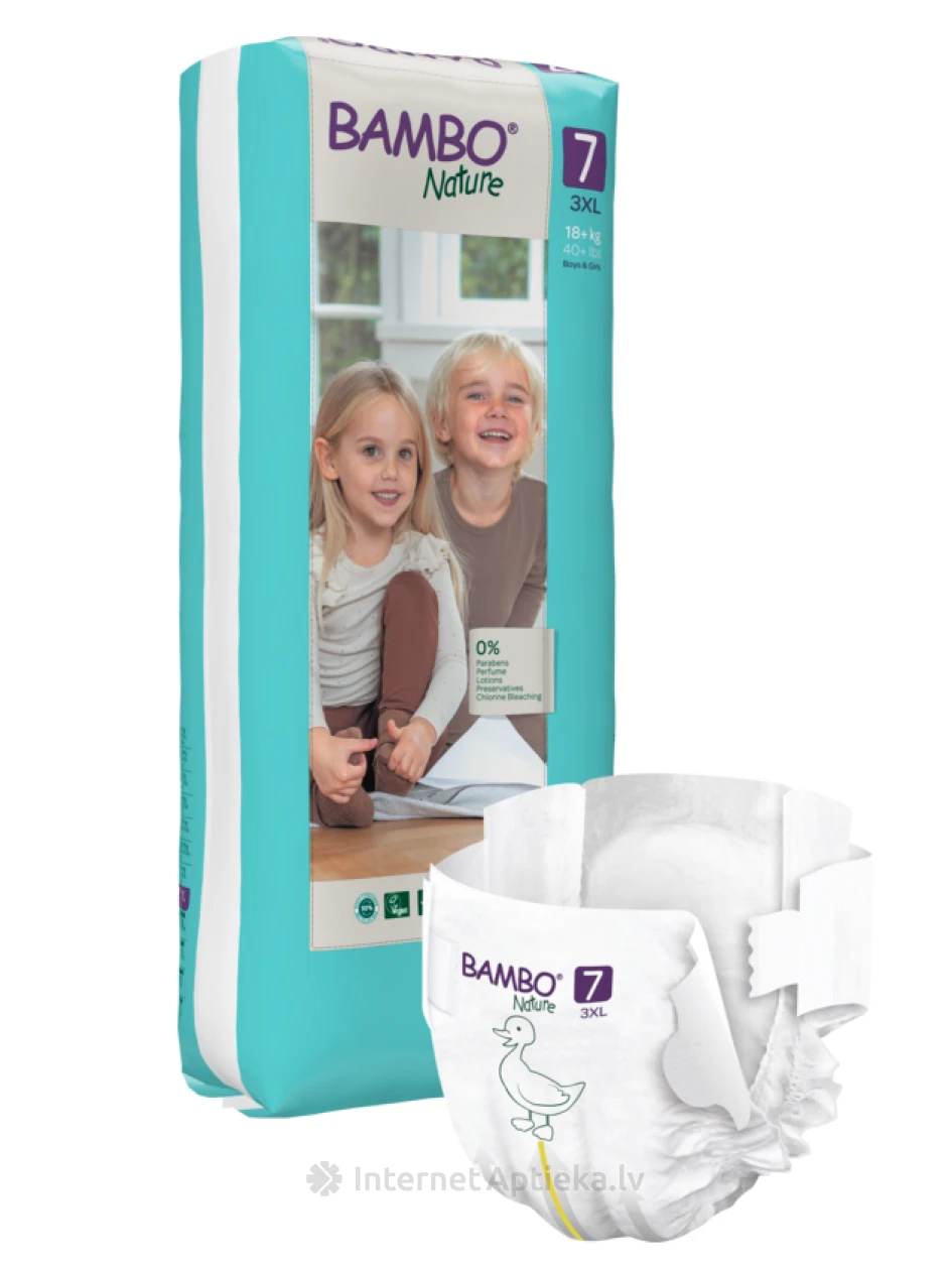 BAMBO NATURE mähkmed suurus 7, 18+ kg, 40 tk. | internetaptieka.lv