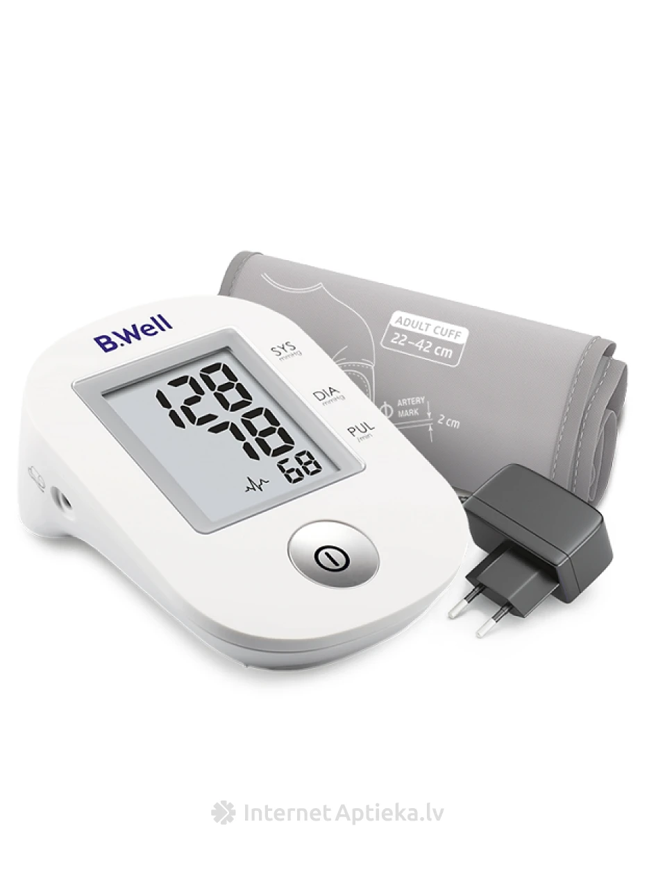 B.WELL PRO-33 Автоматический тонометр c адаптерoм | internetaptieka.lv