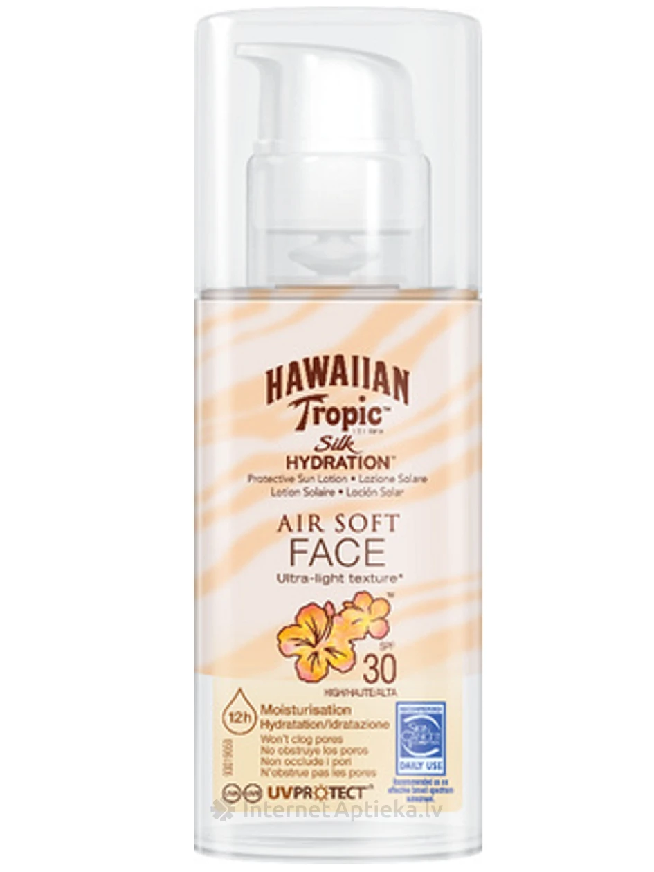 Hawaiin Tropic Sauļošanās emulsija sejai hydrating protection SPF30, 50 ml | internetaptieka.lv