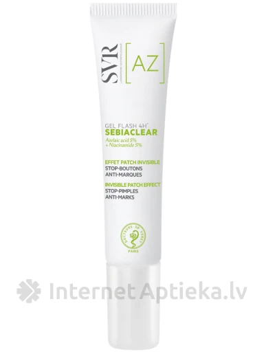 SVR lokāli lietojama želeja problemātiskām ādas zonām SEBIACLEAR GEL FLASH 4H, 15 ml | internetaptieka.lv