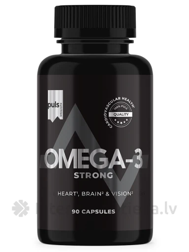 Puls Omega-3 Strong Zivju eļļa, 90 kapsulas | internetaptieka.lv