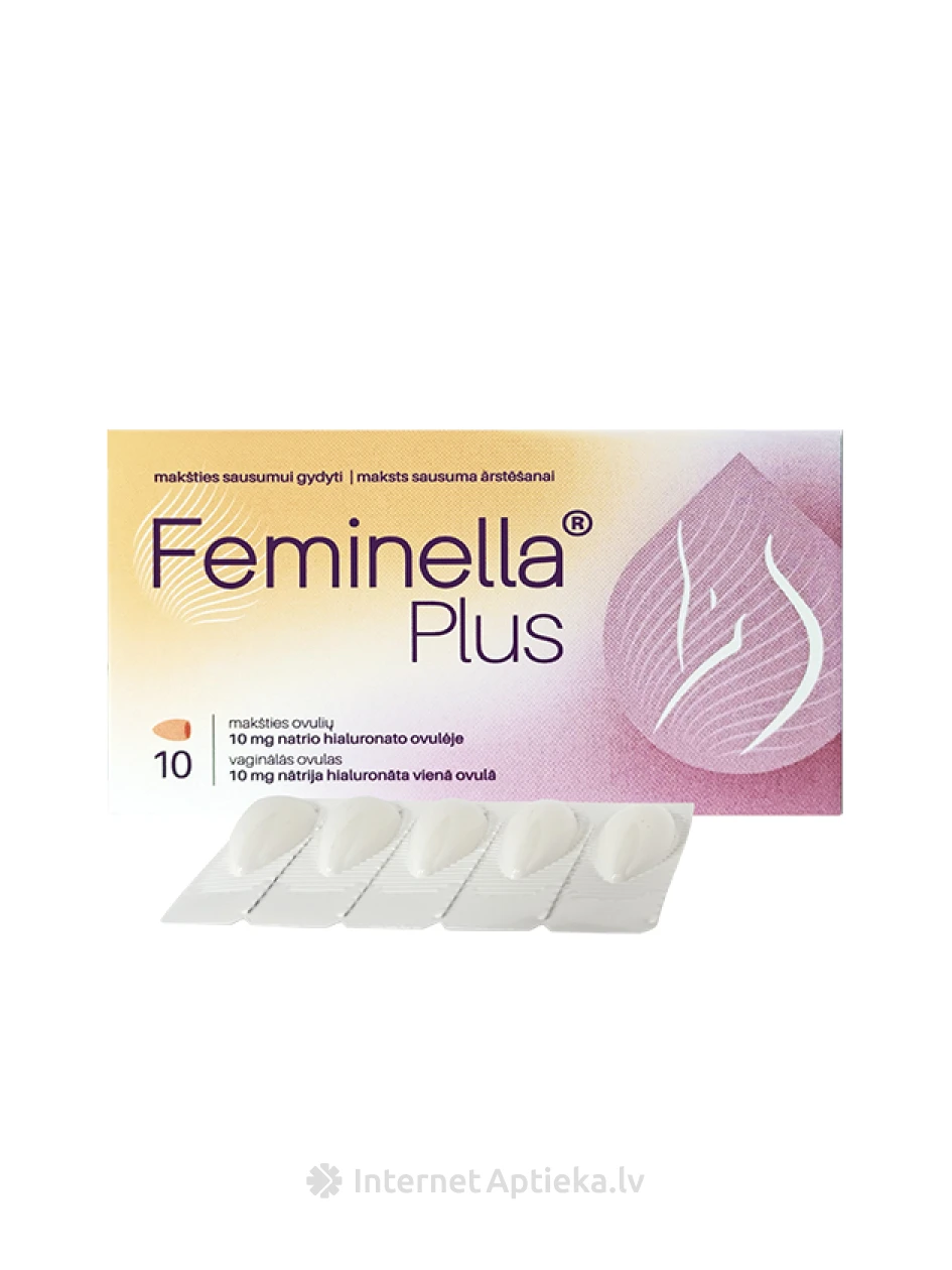 Feminella Plus vaginālās ovulas, 10 gb. | internetaptieka.lv