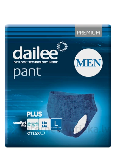 Dailee Men Pant Premium Plus autiņbiksītes L zilas, 15 gb. | internetaptieka.lv
